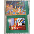 Second Half Supply Co, LLC vintage Beauty and the Beast Enchanted Christmas lithograph with original display folder