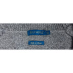 Second Half Supply Co, LLC Biltmore gray cashmere sweater label showing size XL and country of origin