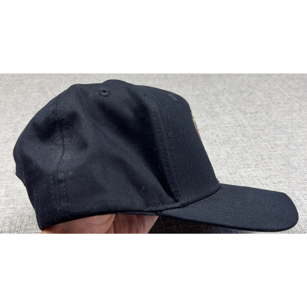 Second Half Supply Co, LLC black Atlanta United FC Adidas snapback hat with curved brim and structured crown