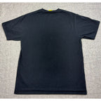 Second Half Supply Co, LLC black BAPE cotton crewneck t-shirt, back view showing plain design.