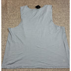 Second Half Supply Co, LLC NUX x Peloton blue and white microstriped muscle tank top with back hem logo