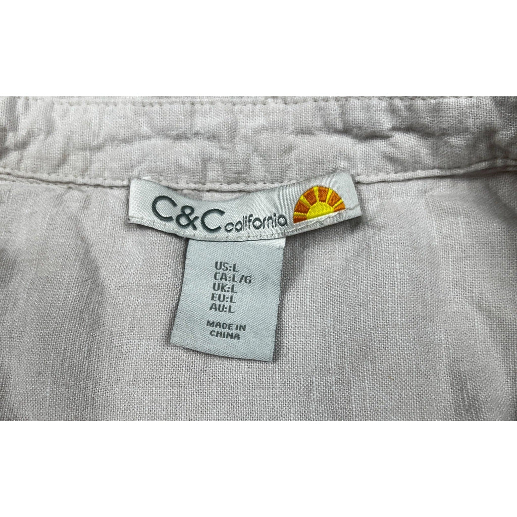 Second Half Supply Co, LLC C&C california blush pink shirt dress interior brand label and size tag
