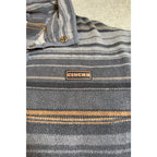 Second Half Supply Co, LLC Cinch gray and brown southwestern stripe fleece pullover with snap neck and chest patch