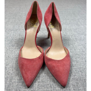 Vince Camuto Coral Pink Suede D’Orsay Pointed Toe Pumps 10M