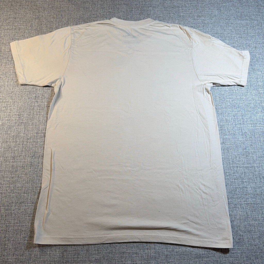 Second Half Supply Co, LLC cream cotton crew neck t-shirt back view