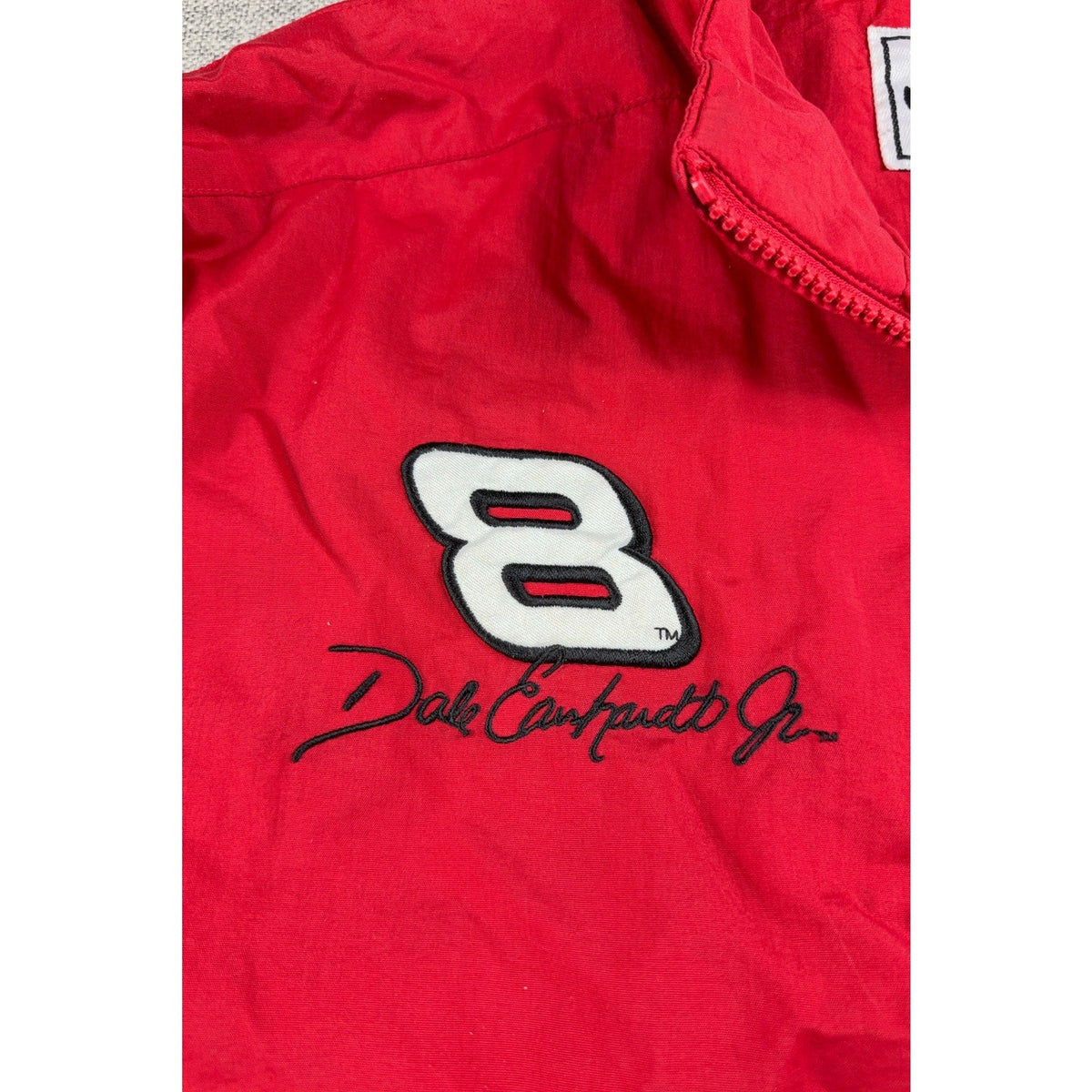 Second Half Supply Co, LLC vintage Dale Earnhardt Jr. No. 8 Budweiser NASCAR jacket with embroidered signature
