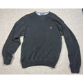 Second Half Supply Co, LLC dark green Tommy Hilfiger cotton crewneck sweater with embroidered crest logo
