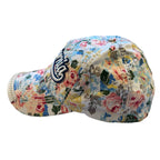 Second Half Supply Co, LLC Robin Ruth California floral quilted cotton snapback hat with cream base and multicolor print