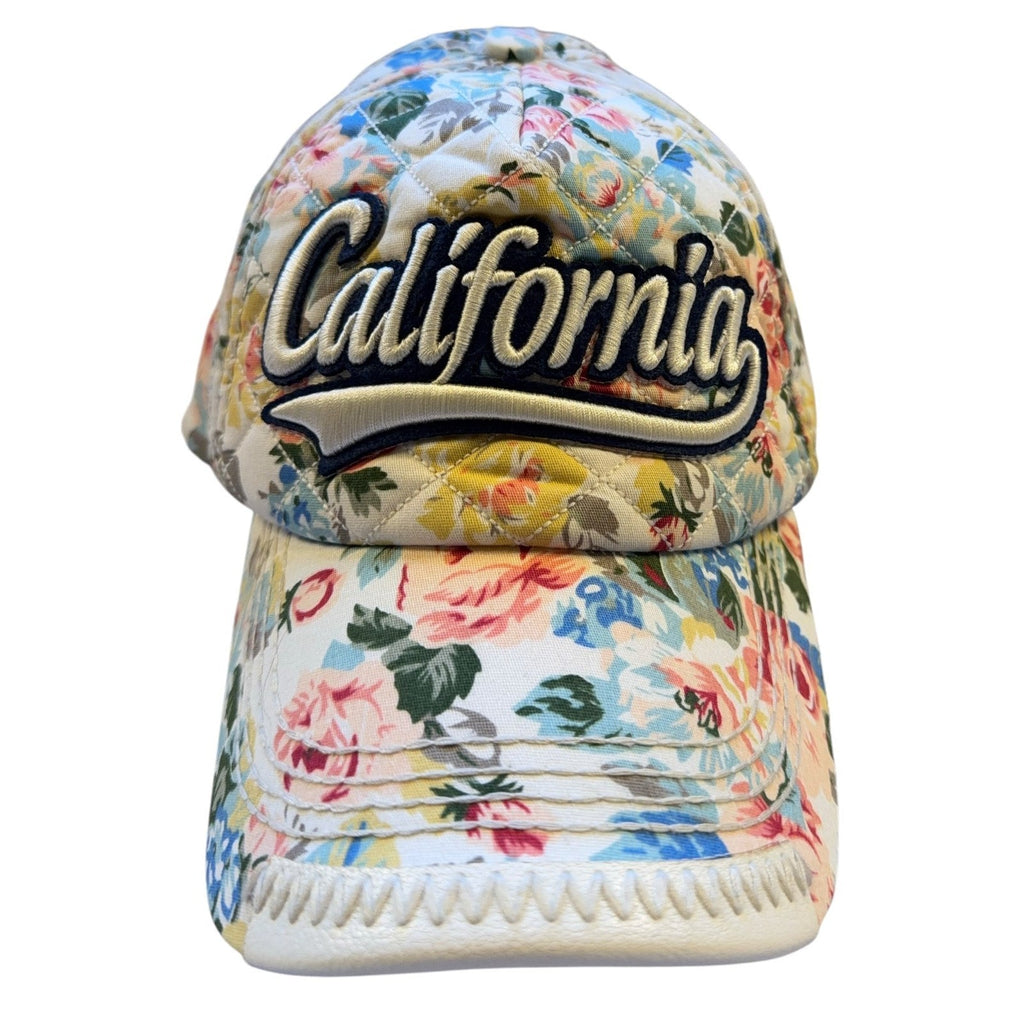 Second Half Supply Co, LLC Robin Ruth California floral quilted cotton snapback hat with cream and multicolor print