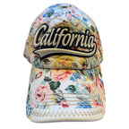 Second Half Supply Co, LLC Robin Ruth California floral quilted cotton snapback hat with cream and multicolor print