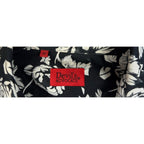 Second Half Supply Co, LLC Devil's Advocate black and white rose floral print shirt collar with size M tag