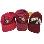 Second Half Supply Co, LLC vintage Florida State Seminoles hat bundle featuring three garnet and gold dad caps.