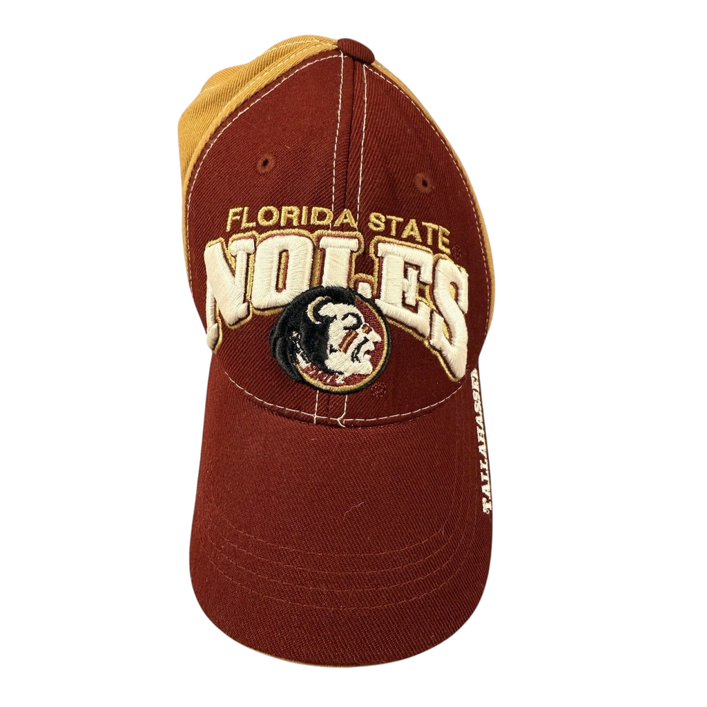 Second Half Supply Co, LLC Top of the World Florida State Seminoles garnet and gold dad cap with vintage logo