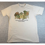 Second Half Supply Co, LLC cream cotton t-shirt featuring Arnold Lobel's Frog and Toad Together graphic and quote.