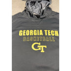 Second Half Supply Co, LLC black Russell Athletic Georgia Tech basketball hoodie with gold lettering and GT logo