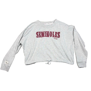 Wrangler FSU Seminoles Bandana Letter Cropped Sweatshirt — XL