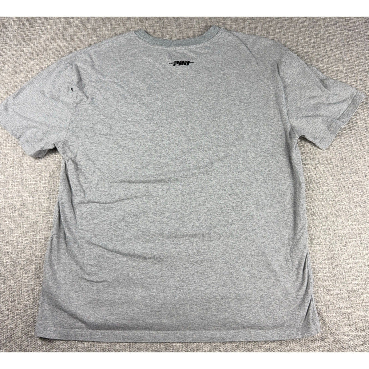 Second Half Supply Co, LLC heather gray Pro Standard LA Dodgers t-shirt back view with small logo on the neck