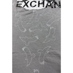 Second Half Supply Co, LLC gray Armani Exchange graphic t-shirt featuring a flock of white outlined birds