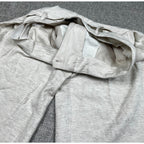 Second Half Supply Co, LLC gray heathered linen blend wide leg crop pants with paperbag waist detail