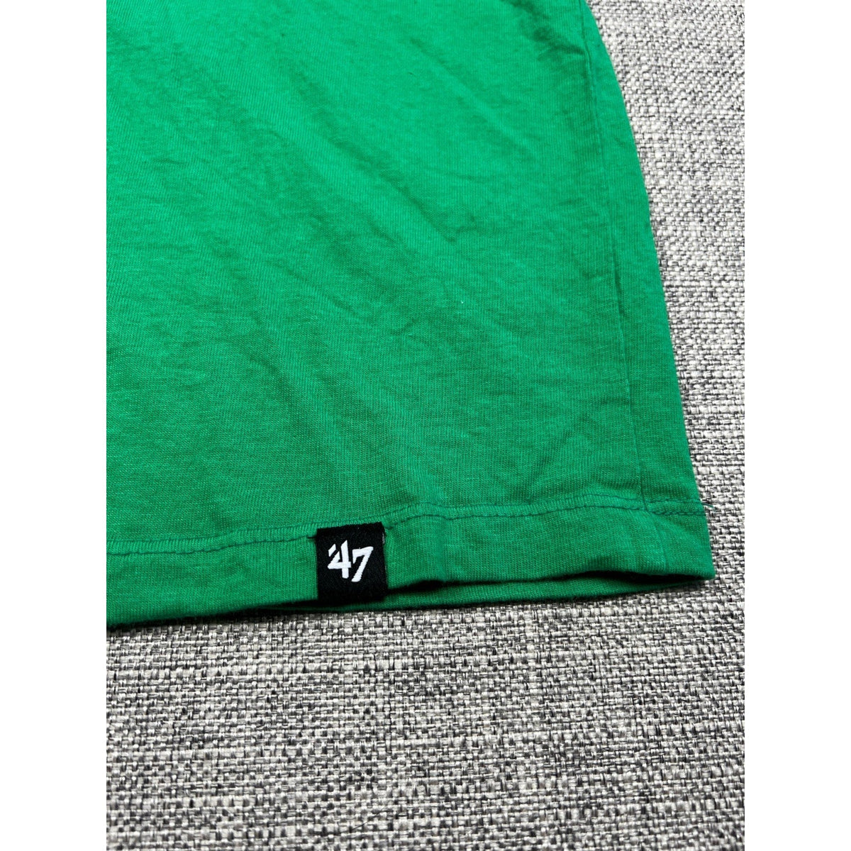 Second Half Supply Co, LLC green cotton Dallas Mavericks T-shirt featuring a 47 Brand logo tag on the hem