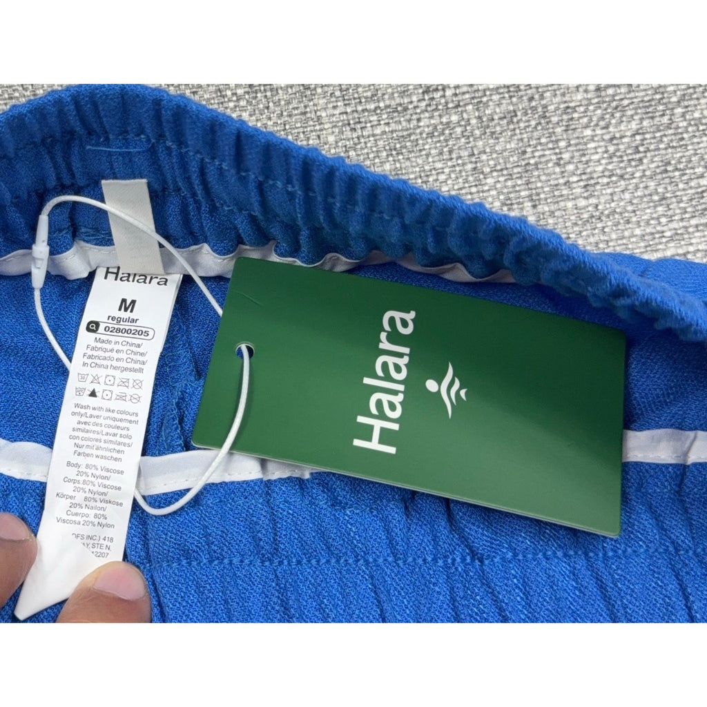 Second Half Supply Co, LLC Halara electric blue wide-leg pants with elastic drawstring waist and original brand tags