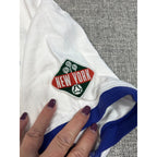 Second Half Supply Co, LLC Harry Potter Quidditch Supplies ringer tee sleeve with New York embroidered patch