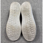 Second Half Supply Co, LLC Hey Dude Karina sneakers showing the white wavy tread outsoles with brand logo