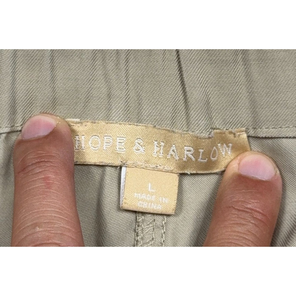 Second Half Supply Co, LLC Hope & Harlow stone utility pant size L clothing label detail