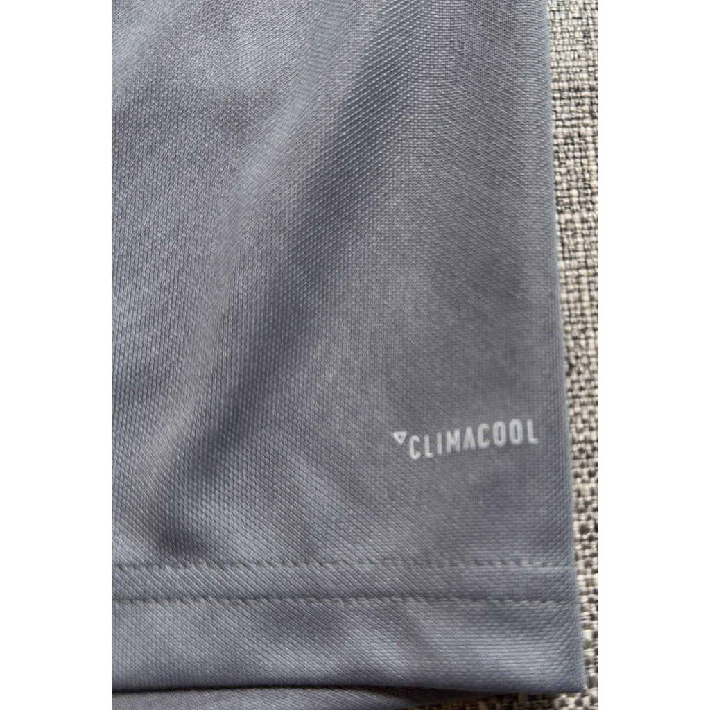 Second Half Supply Co, LLC gray Adidas ClimaCool performance fabric detail on LAFC long sleeve training top
