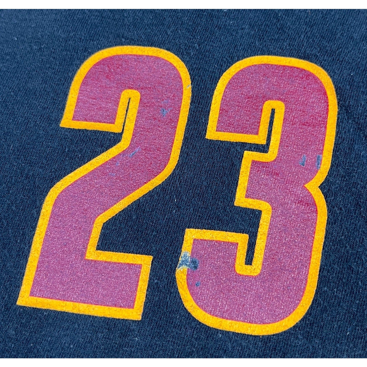 Second Half Supply Co, LLC LeBron James number 23 graphic on a black cotton Cleveland Cavaliers basketball t-shirt