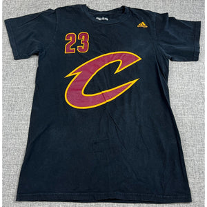 Adidas LeBron James 23 Cleveland Cavaliers Go-To Tee Men's Small NBA Black