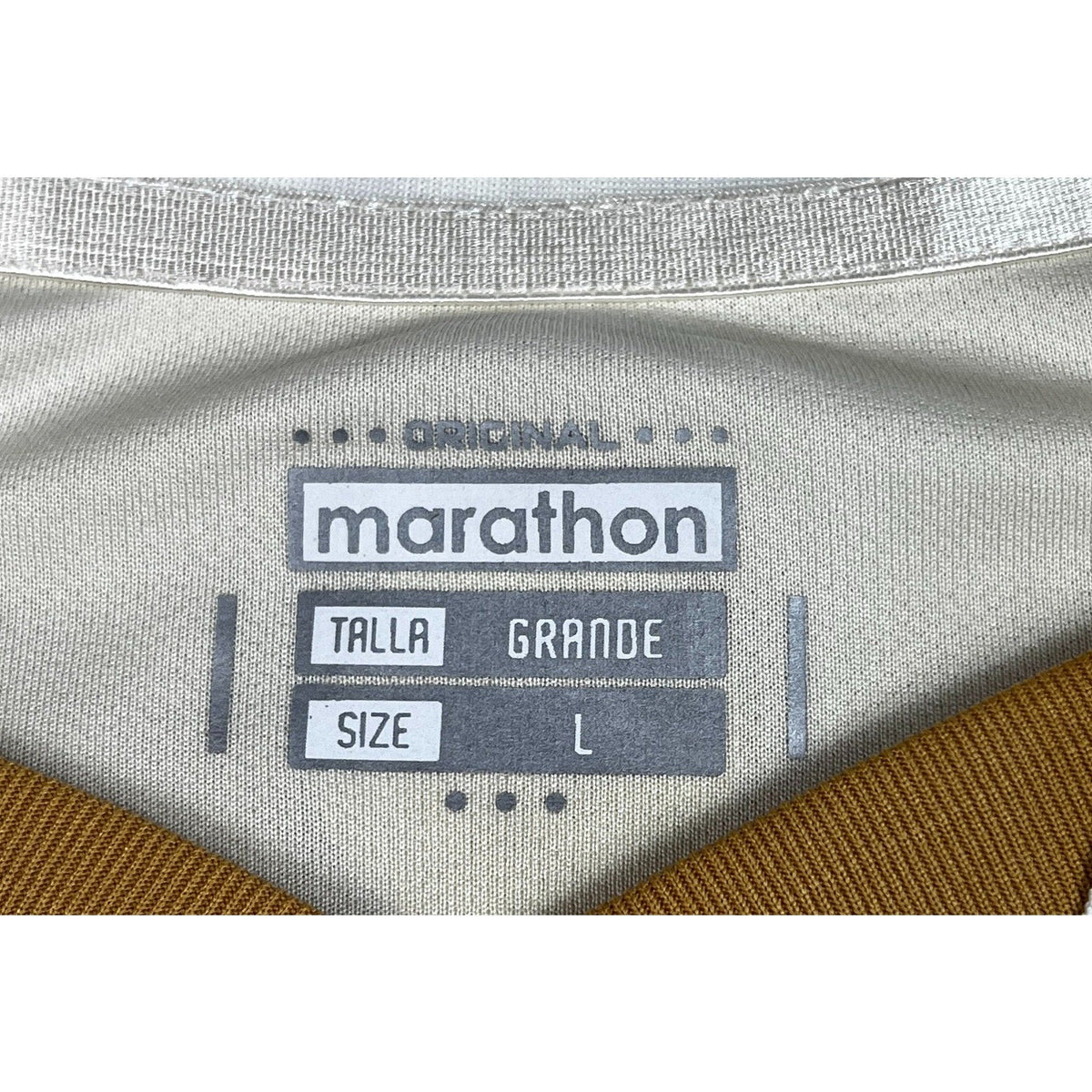 Second Half Supply Co, LLC official Marathon Universitario 2025 jersey size large neck label detail
