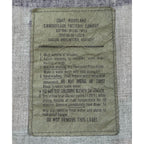Second Half Supply Co, LLC vintage 1993 USGI M81 woodland camo BDU combat coat military specification label