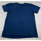 Second Half Supply Co, LLC navy blue Seattle Seahawks cotton crew neck T-shirt, back view.