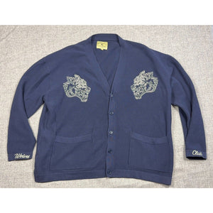 Darc Sport Wolves Club Cardigan Mens Large Navy Embroidered Wolf 663/1000
