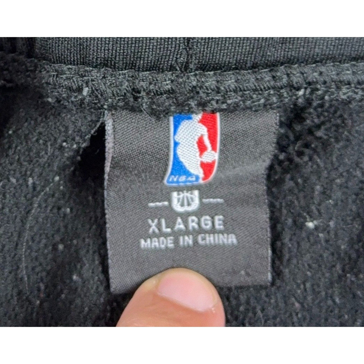 Second Half Supply Co, LLC black NBA jogger pants size XL tag with official league logo