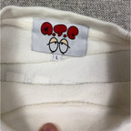 Second Half Supply Co, LLC white New Jack ATC sweatshirt interior neck label with cartoon eyes graphic and size L tag