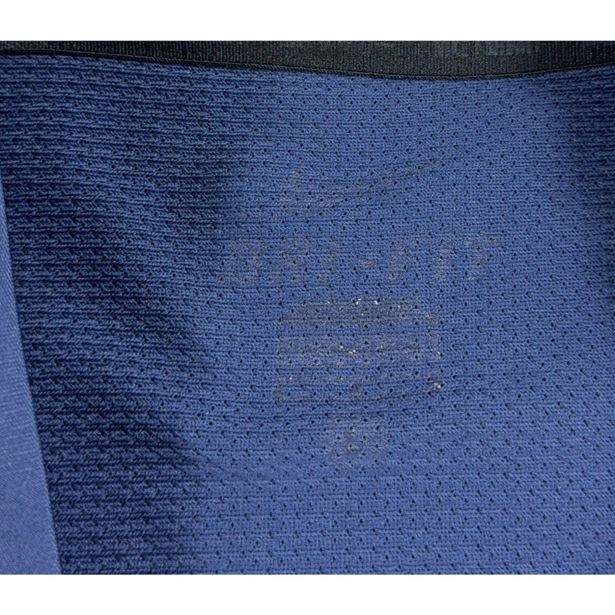 Second Half Supply Co, LLC Nike Dri-FIT navy blue soccer jersey interior mesh fabric detail