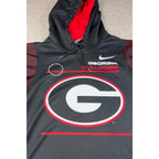 Second Half Supply Co, LLC Nike Georgia Bulldogs black and red Dri-FIT performance hoodie with G logo