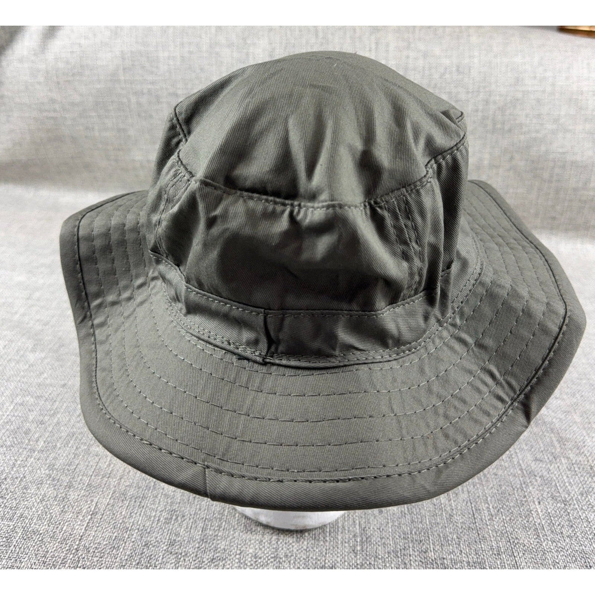 Second Half Supply Co, LLC dark olive gray boonie bucket hat with wide stitched brim for outdoor hunting and hiking