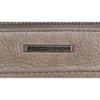 Second Half Supply Co, LLC Rebecca Minkoff Mini MAC gray leather bag featuring a metal brand logo plate
