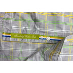 Second Half Supply Co, LLC Robert Graham men's plaid shirt featuring a lime green trim with Knowledge Wisdom Truth text