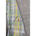 Second Half Supply Co, LLC Robert Graham men's long sleeve plaid shirt with signature red RG sleeve embroidery