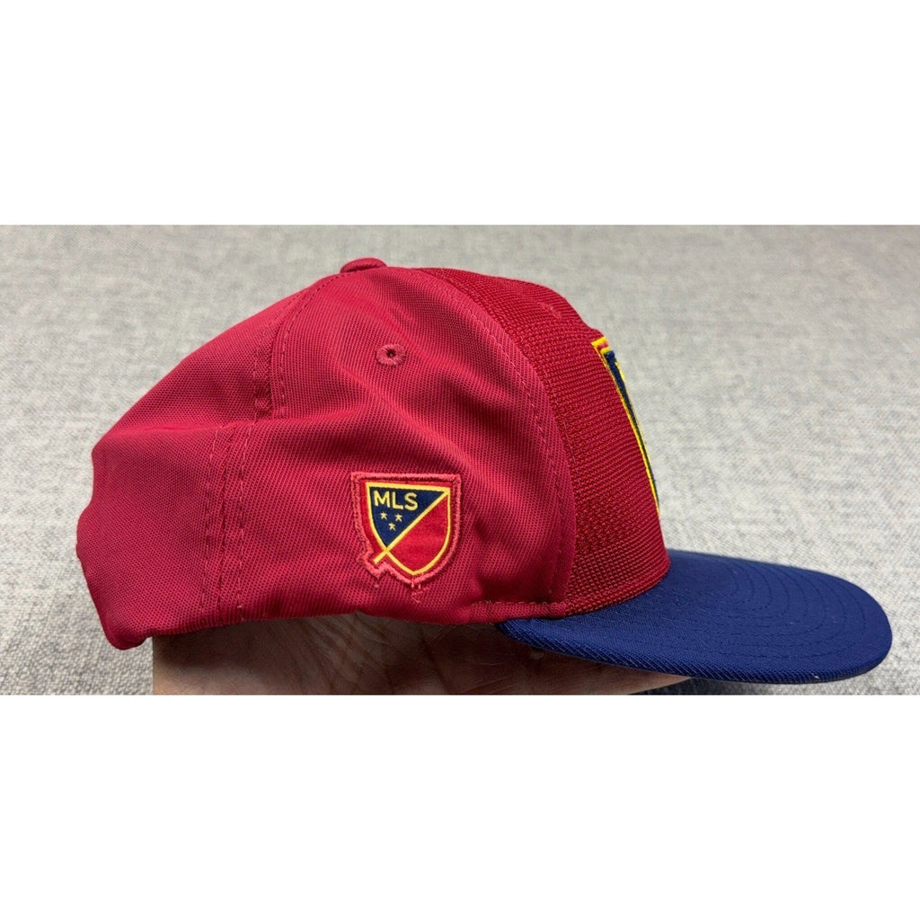Second Half Supply Co, LLC Real Salt Lake Adidas snapback hat in red and navy with embroidered MLS shield patch