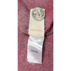 Second Half Supply Co, LLC Soft Surroundings clothing tag on red and gray buffalo check knit fabric