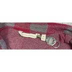 Second Half Supply Co, LLC Soft Surroundings red and gray buffalo check tunic label with size M tag