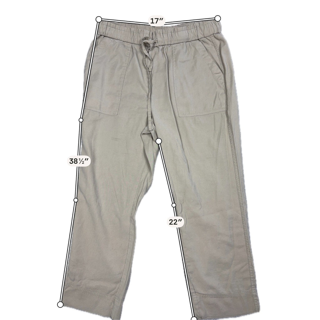 Second Half Supply Co, LLC Hope & Harlow stone utility pants with elastic drawstring waist and patch pockets