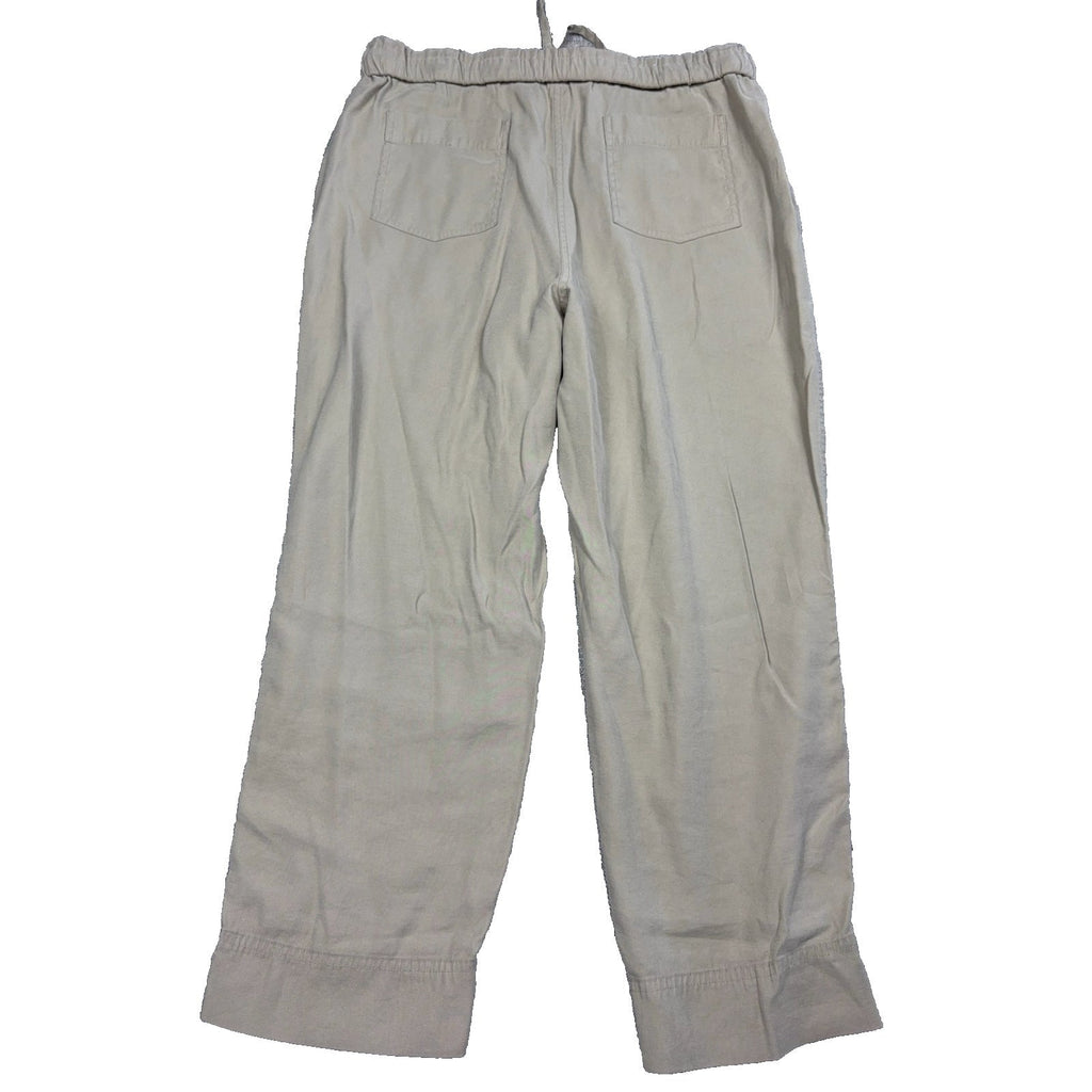 Second Half Supply Co, LLC Hope & Harlow stone relaxed straight leg utility pants with back pockets and elastic waist
