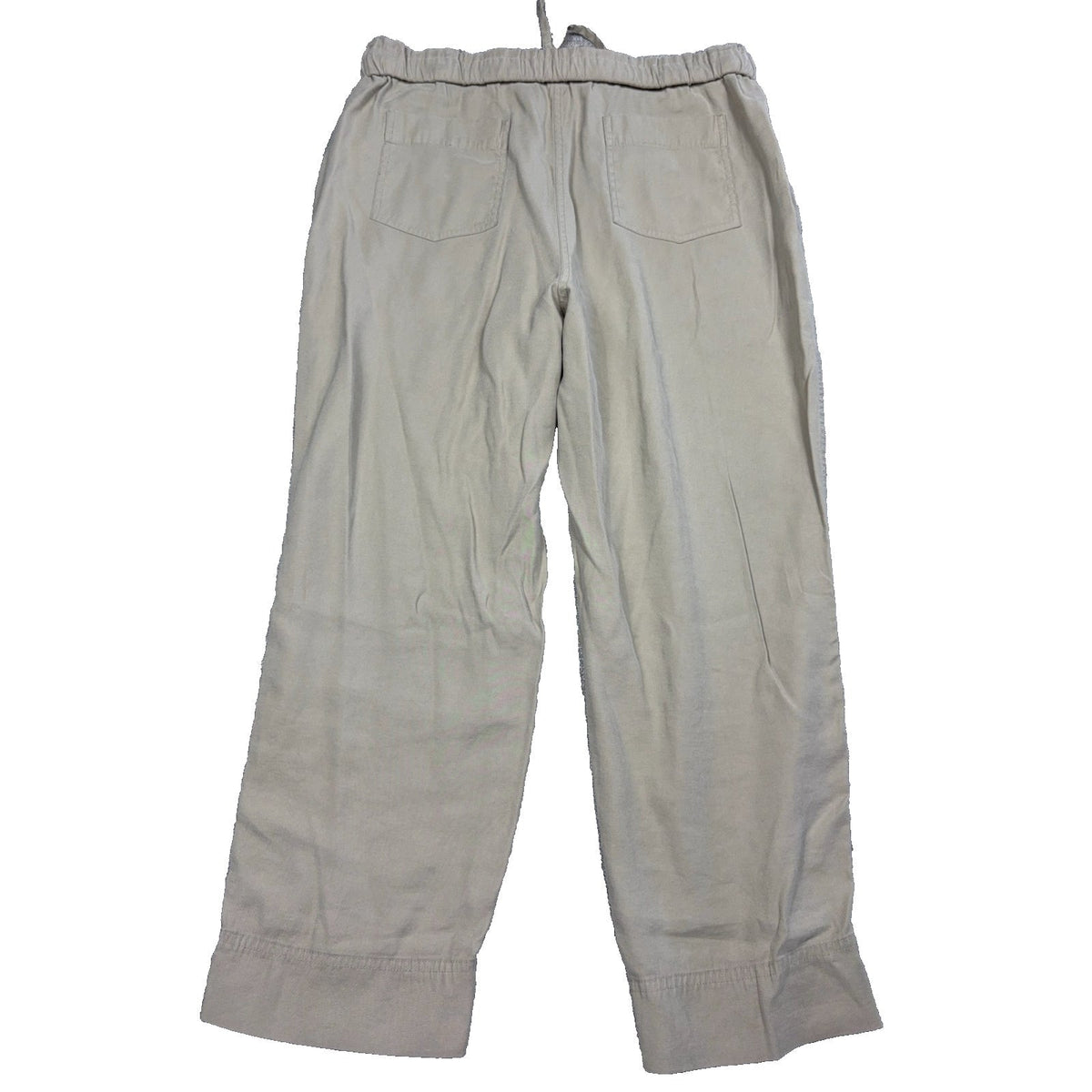 Second Half Supply Co, LLC Hope & Harlow stone relaxed straight leg utility pants with back pockets and elastic waist