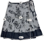 Second Half Supply Co, LLC Talbots cotton midi skirt with black and white gingham, floral, and butterfly print.